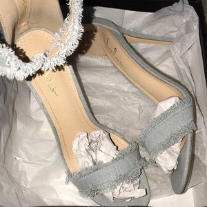 Denim Heels- brand new in box